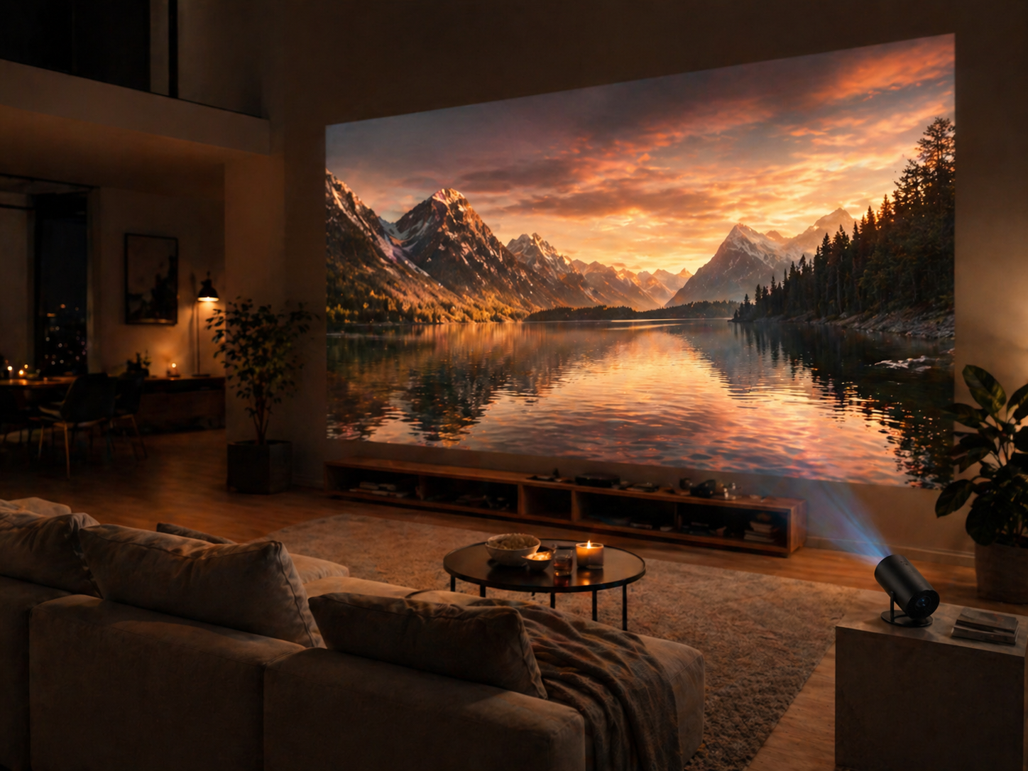 130 дюймів проекція на стіну